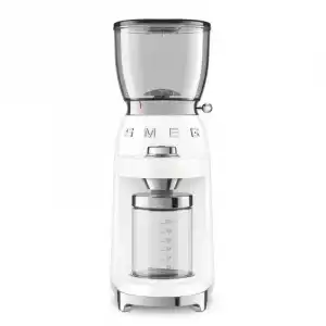 SMEG CGF01WHEU Estética 50's Style Molinillo de Café de Acero Inoxidable 150 W Blanco