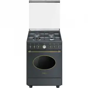 Smeg Colonial CO68GMA8 Cocina de Gas 4 Zonas + Horno Antracita