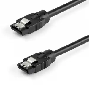 StarTech Cable SATA Redondeado Conectores con Pestillo 6Gbs 30cm