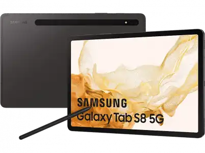 Tablet - Samsung Galaxy TAB S8 5G, 128 GB, Gris Oscuro, WiFi+Cellular, 11" WQXGA, 8 GB RAM, SD™898, Android12