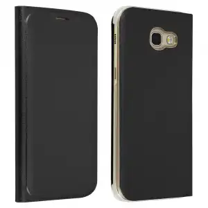 Avizar Flip Book Cover Funda Cartera Negra para Samsung Galaxy A5 2017