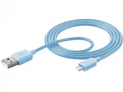 Cable USB - CellularLine USBDATATYCSMARTB, MicroUSB, USB, Blanco