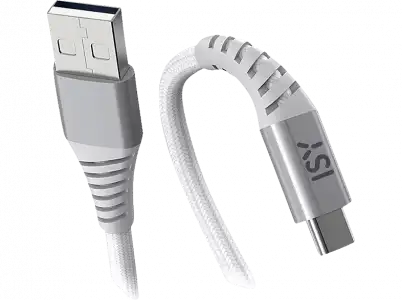 Cable USB - ISY ICN-5000-WT-AC, De USB-A a USB-C, 2m, Blanco