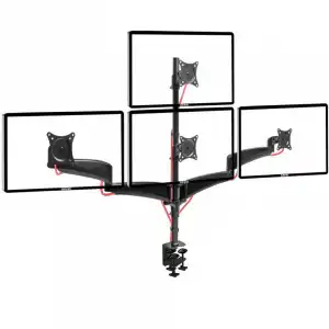 Duronic DM453VX1 Soporte para 4 Monitores 13"/27" VESA 100x100 Máx 8Kg