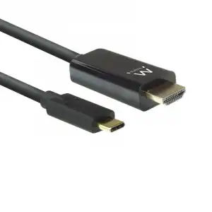 Ewent Cable Adaptador USB-C a HDMI 4K 2m Negro