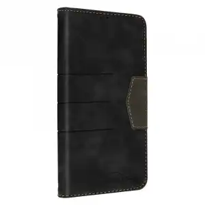 Funda Para Galaxy S23 Tarjetero Y Soporte Vídeo Polipiel Bicolor Negro
