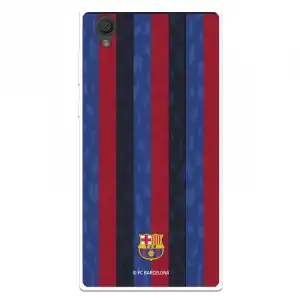 Funda Para Sony Xperia L1 Del Fc Barcelona Fondo Rayas Verticales - Licencia Oficial Fc Barcelona