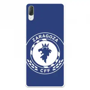 Funda Para Sony Xperia L3 Del Zaragoza Cf Femenino Escudo Grande Fondo Azul - Licencia Oficial Zaragoza Cf Femenino