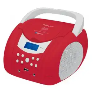 Radio Cd Nevir Nvr-483ub Rojo Blanco Bluetooth