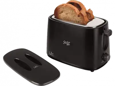 Tostadora - Jata TT631, 750 W, 2 ranuras, 6 ajustes, Bandeja recogemigas, Negro