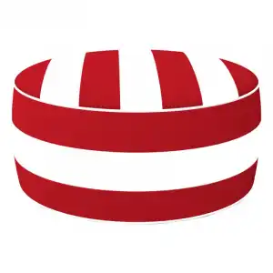 Aktive Ottoman Colonial Puff Hinchable Resistente al Agua Rojo