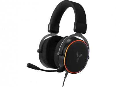 Auriculares gaming - ISY IGH-3000, RGB, Ultraligeros, Supraaurales, PS4, PS5, Nintendo Switch, Negro