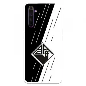 Funda Para Realme 6 Pro Del Académica De Coimbra Escudo Bicolor - Licencia Oficial Académica De Coimbra