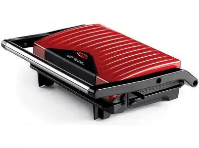 Grill - Ariete Slim Panini 1229, Potencia 750W, Capa Antiadherente, Rojo