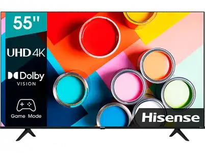 TV LED 55" - Hisense 55A6BG, UHD 4K, VIDAA U 5.0, HDMI, Dolby Vision, HDR10+, Control de voz, Negro