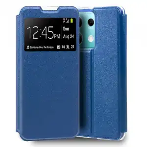 Cool Funda Flip Cover Tipo Libro Liso Azul para Xiaomi Redmi Note 13 5G