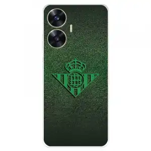 Funda Para Realme C55 Del Real Betis Balompié Escudo Verde Fondo Trama - Licencia Oficial Real Betis Balompié