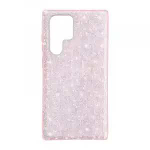 Funda Samsung Galaxy S22 Ultra Purpurina Extraíble Silicona Semirrígida Rosa