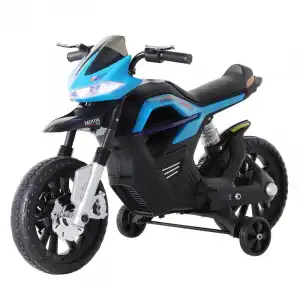 HomCom Moto Eléctrica 6V Negra/Azul