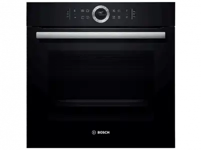 Horno - Bosch SERIE8 HBG675BB1, 71l, multifunción, cristal negro, 13 funciones, pirolítico, A+