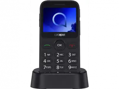 Móvil - Alcatel 2019G, 2.4 P, 2MP, Bluetooth, Radio FM, Linterna, SOS, Plata