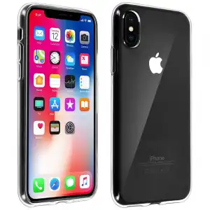 Avizar Funda Protectora de Silicona Ultrafina Transparente para iPhone X