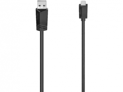 Cable USB - Hama 00200608, 1.5 m, 480 MBit/s, USB-A/Micro-USB, 2.0, Negro