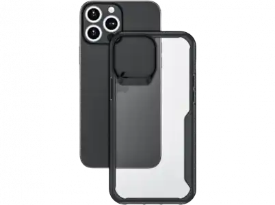 Funda - Muvit MCSPS009, Para Apple iPhone 13 Pro, Trasera, Eco, Negro/ Transparente