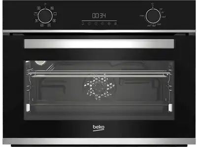 Horno - Beko BBCM13300XC, Multifunción, Parcialmente catalítico, 48 l, 59.4 cm, Integrable, Negro