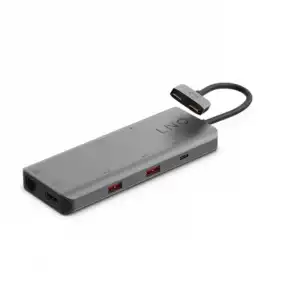 Linq 7en2 Pro 2xUSB-C a USB-C/ x2 USB-A/ HDMI/ Tarjeta SD/ RJ45