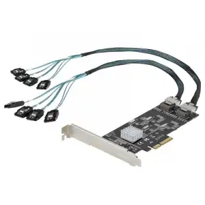 StarTech Tarjeta de Expansión PCIe 8 Puertos SATA3.0