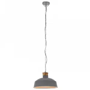 VidaXL Lámpara Colgante Industrial E27 58cm Gris