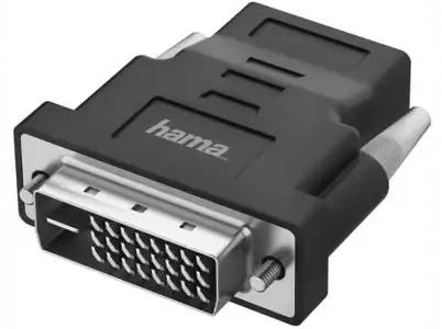 Adaptador - Hama 00200338, UHD 4K, De DVI a HDMI, Negro