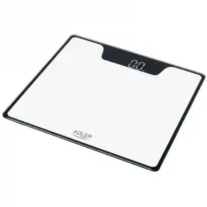 Adler Ad8174w Báscula De Baño Digital Alta Precisión 180kg, Pantalla Led Apagado Automático, Vidrio