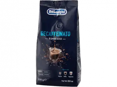 Café en grano - De'Longhi Descafeinado DLSC603, 50 % Arábica, Robusta, 250 g