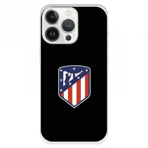 Funda Para Iphone 13 Pro Del Atleti Escudo Fondo Negro - Licencia Oficial Atlético De Madrid