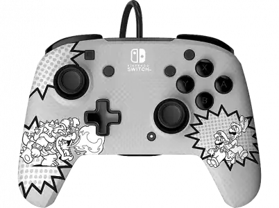 Mando - PDP Rematch Wired Controller Comic Strip Super Mario, Nintendo Switch, Cable, Gris