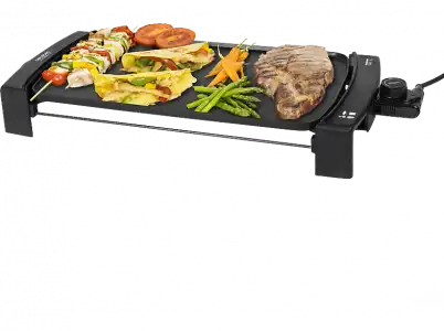 Plancha de asar - Cecotec Black&Water 2500, Eléctrica, 2150W, Temp ajustable, Superficie 45x25 cm, Antiadherente, Lavavajillas, Cable extraíble, Black