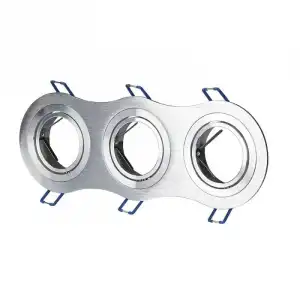 V-Tac Aro Triple Empotrable para Bombillas GU10 255x91x25mm Plata