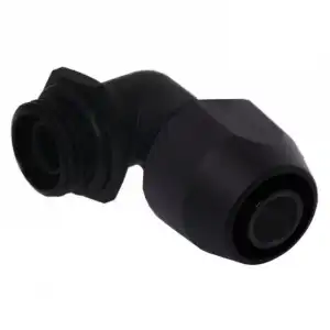 Alphacool Racor de Compresión HF TPV Metal Giratorio 90° 12.7/7.6mm Negro