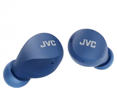 Auriculares True Wireless - JVC Gumy Mini HA-A6T, Control táctil, Autonomía 23 horas, Compatible con asistente de voz, IPX4, Azul + Estuche carga