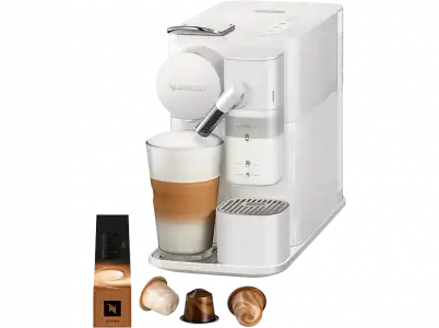 Cafetera de cápsulas - Nespresso De'Longhi Lattissima One EN510.W, 1450 W, 19 bar, Blanco