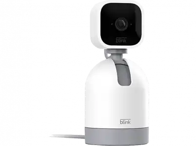 Cámara de vigilancia IP - Amazon Blink Mini Pan-Tilt, Graba HD, Función visión nocturna, 360º, Blanco