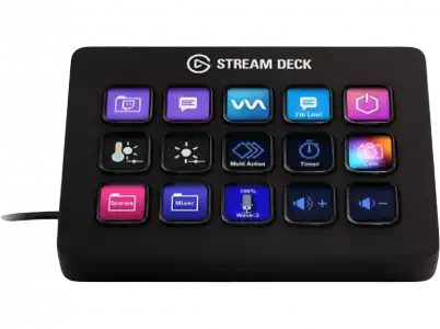 Capturadora de vídeo - Elgato Stream Deck MK.2 10GBA9901, Para PC y Mac, 15 Teclas macro, Negro