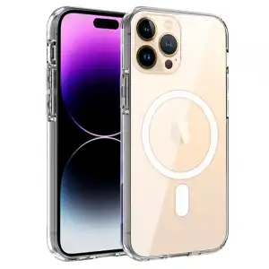 Cool Funda Magnética Transparente para iPhone 14 Pro Max