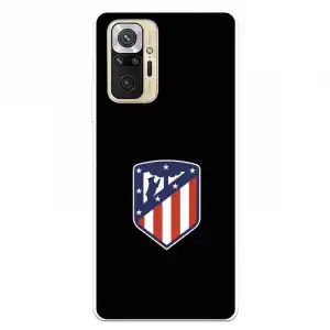 Funda Licencia Oficial Atlético de Madrid Escudo Fondo Negro para Xiaomi Redmi Note 10 Pro