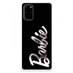 Funda para Samsung Galaxy S20 Plus Oficial de Mattel Barbie Logo Silicona Negra
