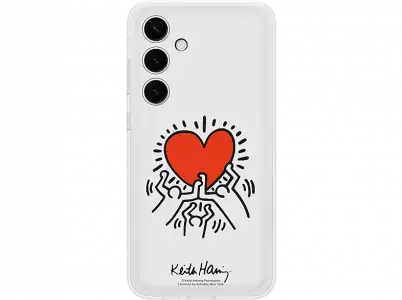 Funda - Samsung, para Galaxy S24 Plus, Flipsuit Keith Harring, Blanco