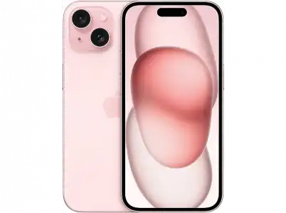 Apple iPhone 15, Rosa, 256 GB, 5G, 6.1" OLED Super Retina XDR, Chip A16 Bionic, iOS