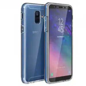 Avizar Funda Protectora de Silicona y Policarbonato Protección Total Transparente para Samsung Galaxy A6